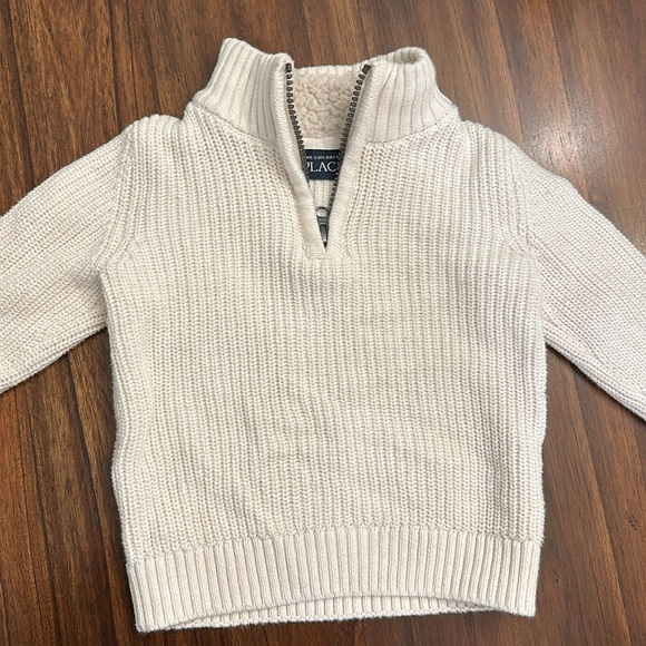 Knitted 3/4 zip pullover with Sherpa - Picture 2 of 6
